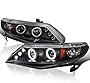 Spec-D Tuning LED Projector Headlights Black Compatible with 2006-2011 Honda Civic 4 Door Sedan Left + Right Pair Headlamps Assembly