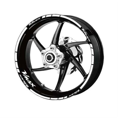 NMBZVE Felgenaufkleber Motorradzubehör Felgenaufkleber Reflektierende Felgenaufkleber Abziehbilder Reflektierende Felgen Für Y&amaha VMAX V-MAX(Style 3)
