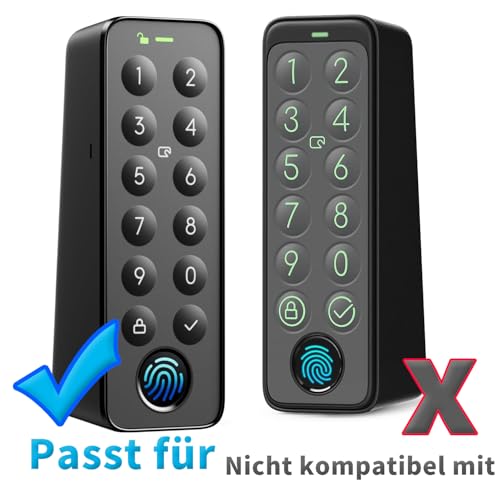 Silikon Hülle Für SwitchBot Fingerprint Unlock Nummernschloss(2025), All-Round Protection, Durable, Shockproof, Scratch-Resistant, Waterproof, Collision Avoidance Protective Case (Schwarz)
