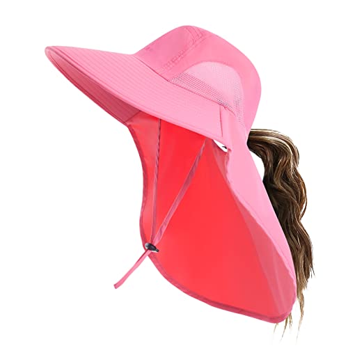 Image of Outdoor Sun Hat for Men with 50+ UPF Protection Safari Cap Wide Brim Fishing Hat with Neck Flap, for Dad