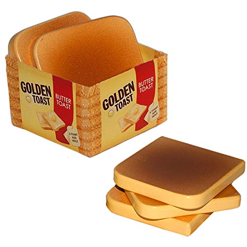 Preisvergleich Produktbild #1118 Kaufladenzubehör Golden Toast 5 Scheiben - Kaufladen Zubehör Kinderküche Kaufmannladen Holz Lebensmitte