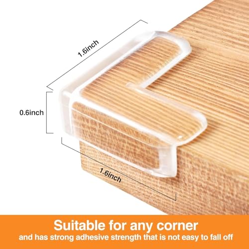 Image of Pack of 10 Silicone Corner Protectors | Baby Proofing Edge & Corner Guards for Sharp Edges, Table, Bed & Furniture | Child Safety Cushion for Baby Proofing