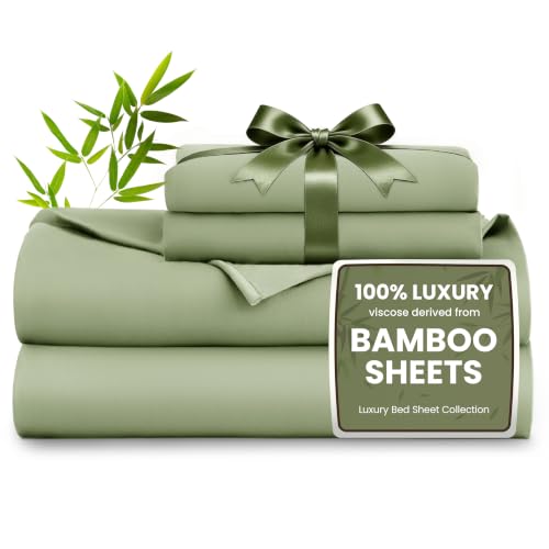 Love's cabin 100% Rayon Derived from Bamboo, King Size Sheet Set, 6 Pieces