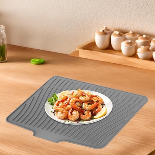 Tapis de séchage de cuisine en silicone protégeant contre l'humidité de la vaisselle
