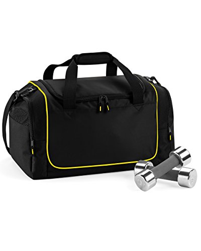 Quadra Teamwear Locker Bag Colour=Black/Yellow 30 Liters