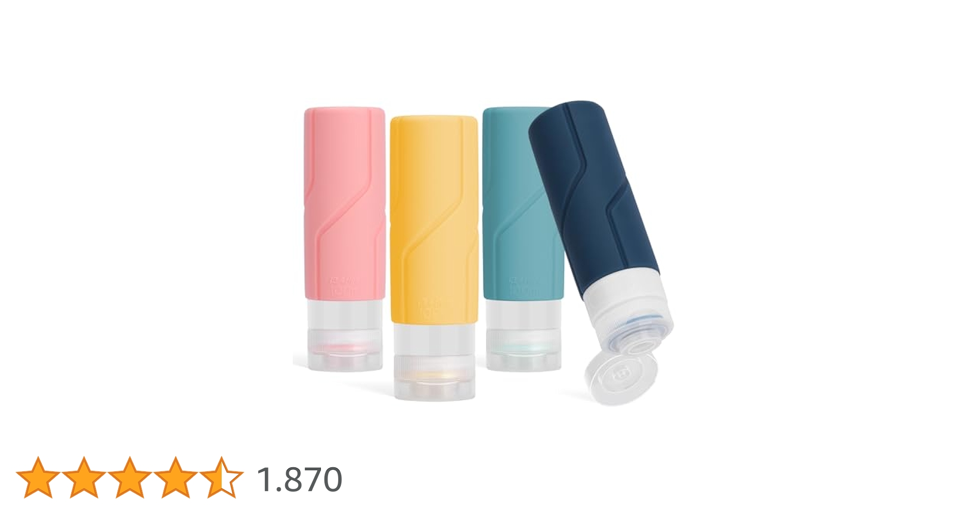 Flaconi Da Viaggio In Silicone 100 Ml - 4 Pezzi Antiperdita
