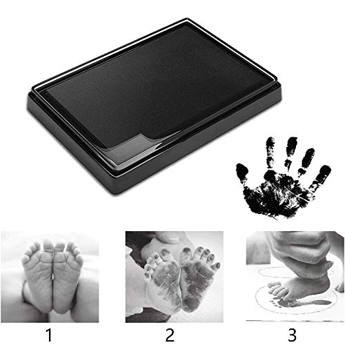DXIA 4 Stuks Baby Hand/Voet Afdruk Stempel Set,Baby Afdruk Kaartje,Baby Stempelkussen, Baby Handafdruk en Voetafdruk Fotokaartje,Veilig Herbruikbaar Stempelkussen,Ideaal Geschenk - Image 5