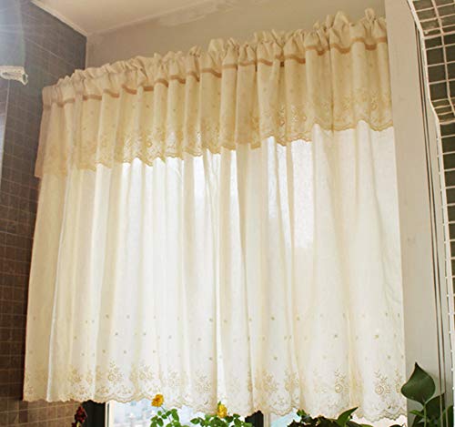 Cortina de café OKUOKA estilo mitad cortina para ventanas y armarios 2
