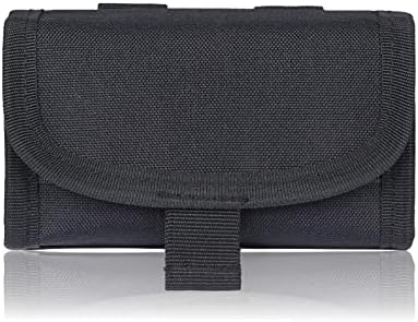 10 Round Shotgun Shotshell Reload Belt Holder Carrier Tactical Molle Ammo Pouch for 12 Gauge/20G (Black)