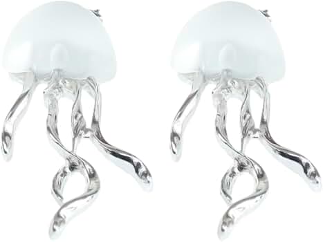 Amazon | Merucy 両耳 クラゲ ピアス レディース アクセサリー
