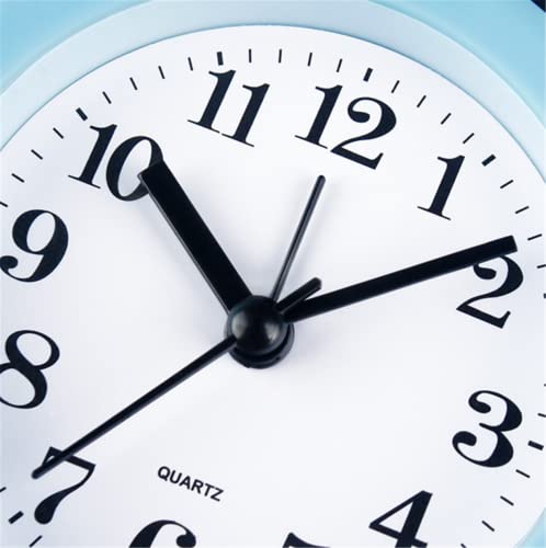 TXY Kids Alarm Clock - Double Bell Classic Home Cute Battery Operated Analog Mini Round Bedside Desk Alarm Clock for Kids & Students - Black - Image 2