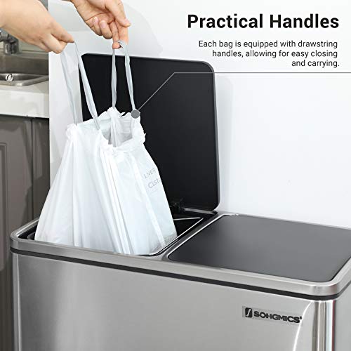 SONGMICS Drawstring Trash Bags, CustomFit, 8.5 Gallon Garbage Bags for