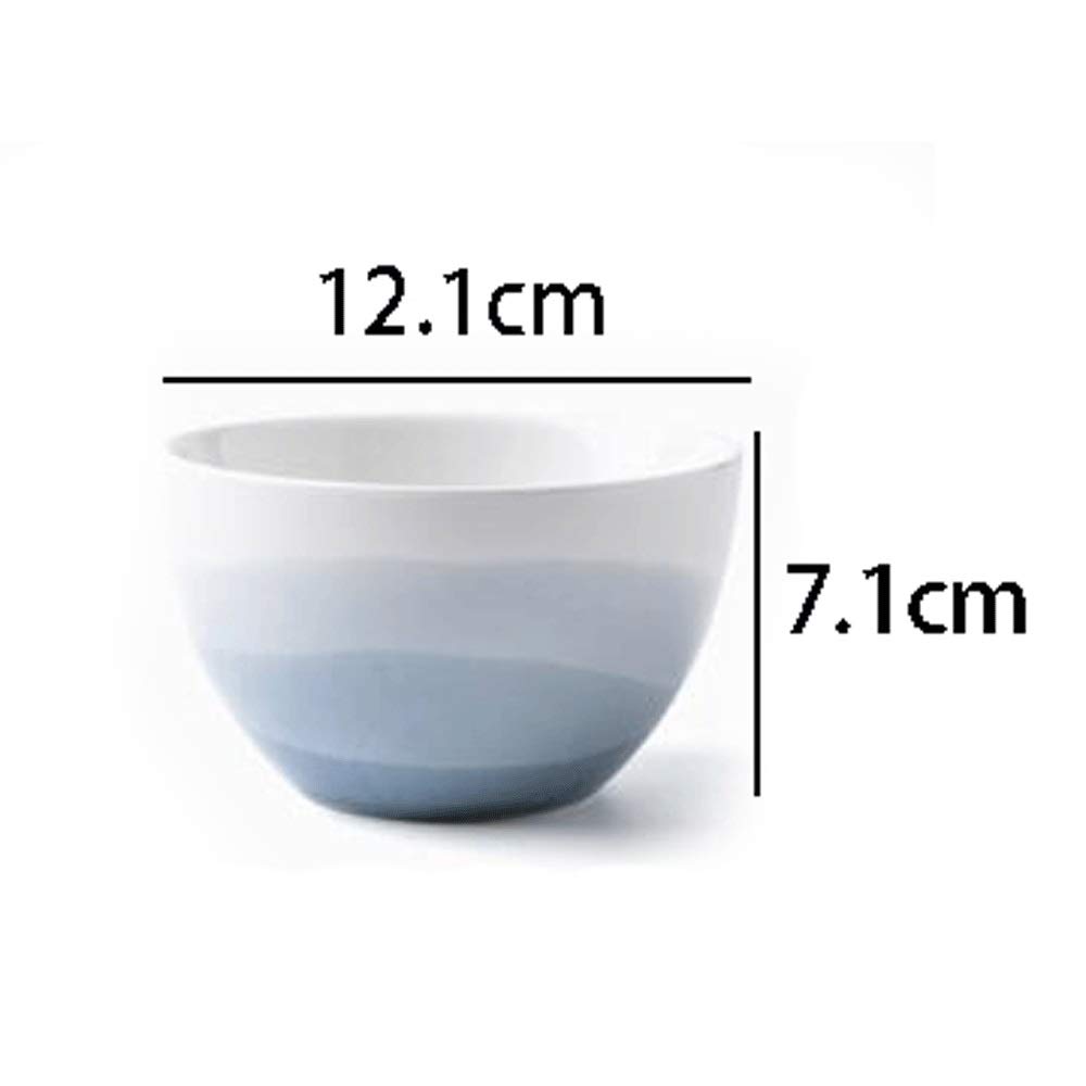 Bol 4 PCS Bol de Riz céramique de 4,5 Pouces Bol en céramique Bleu Réglage du ménage Manger Bol Cuisine Bol de Riz Cuisine Bol 12,1 * 71 Bol à Grain léger et Durable