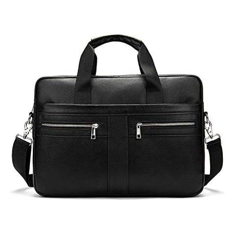 FANDARE Retro Herrentasche Leder Aktentasche Umhängetasche Schultertasche Lehrertasche Laptoptasche Cover