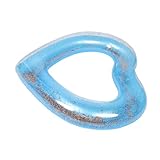 BESPORTBLE Herzförmiger Aufblasbarer Schwimmring mit Glitzerfüllung PVC Pool Float für Erwachsene...