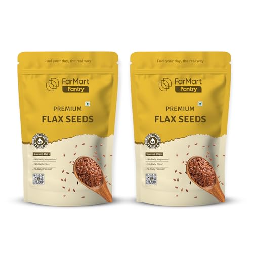 Image of FarMart Pantry Flax Seed 200g(Pack of 2) | Raw, Unroasted | Rich in Omega-3 & Fibre | Supports Digestion & Heart Health |