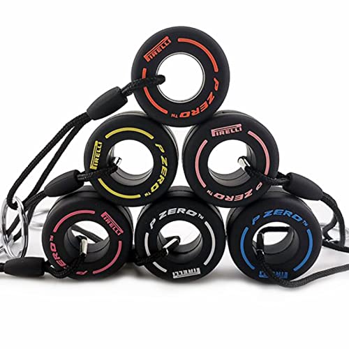Porte-clés, Simulation Dessin animé Petit Pneu Porte-clés PVC Porte-F1 pour pneu de course - Mini porte-clés mignon en caoutchouc souple - Pièce de Voiture Accessoires - Cadeau pour homme et femme Cover