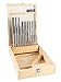 Accusize Industrial Tools 1-13 mm by 0.5 mm High-speed Steel Chucking Reamer Set in a Fitted Case, Set of 25 Pieces, 5500-SB00