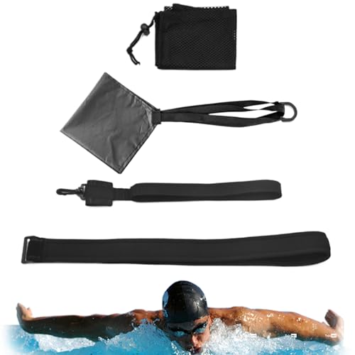 Paracadute da nuoto, paracadute da nuoto, miglioramento della postura, avanzamento, cintura regolabile per migliorare la velocità