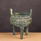 ancien chaudron bronze La sculpture en bronze de style chinois est fabriquée en bronze massif pour une longue durée de vie.