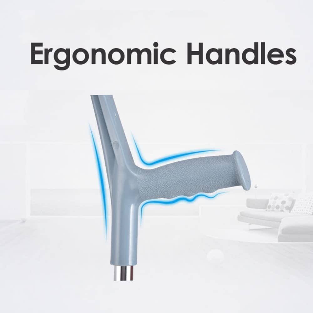 Muletas de antebrazo para Adultos Bastones de Aluminio Ligeros Bastones de Altura Ajustable para Personas de 150 a 185 cm