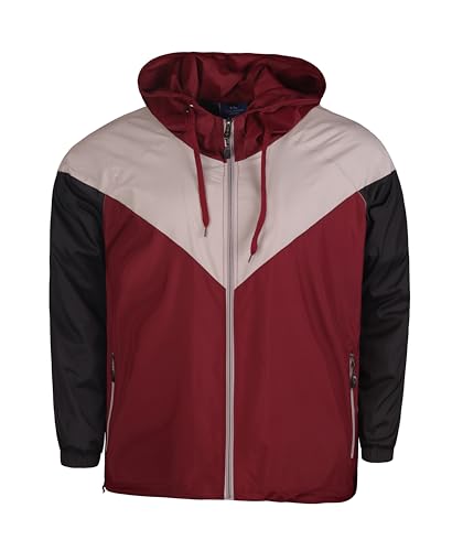 MEN'S 2 PIECE CLASSIC COLORBLOCK JOGGER MESH WINDBREAKER W/DRAWSTRINGS2