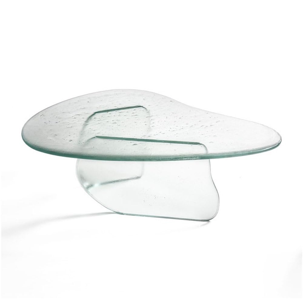 ZTHYSHOZ Side Table Bubble Glass Coffee Table Irregular Shape Living Room Centerpiece(Clear)