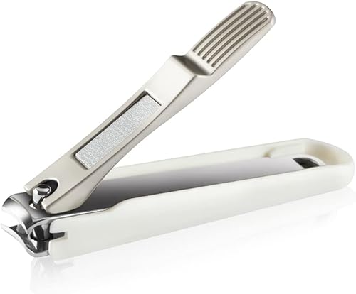 Cortaúñas profesional de acero inoxidable para uñas y pies, a prueba de salpicaduras con hoja afilada y resistente para hombres y mujeres