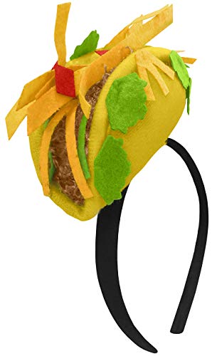 Nicky Bigs Novelties Unisex Adult Mini Taco Headband Costume Accessory, Multi-Color, One Size #TOP4