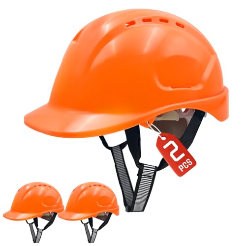 Casco da costruzione EN397, Mustbau di sicurezza, casco da lavoro con slot fai da te per 53-65 cm, circonferenza della testa regolabile, casco di sicurezza con fascia per sudore per costruzioni e