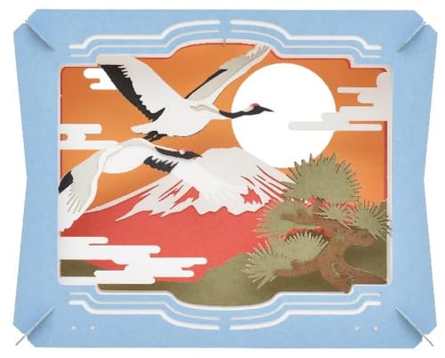 Théâtre de papier ensky Mont Fuji et grue idée cadeau japonais