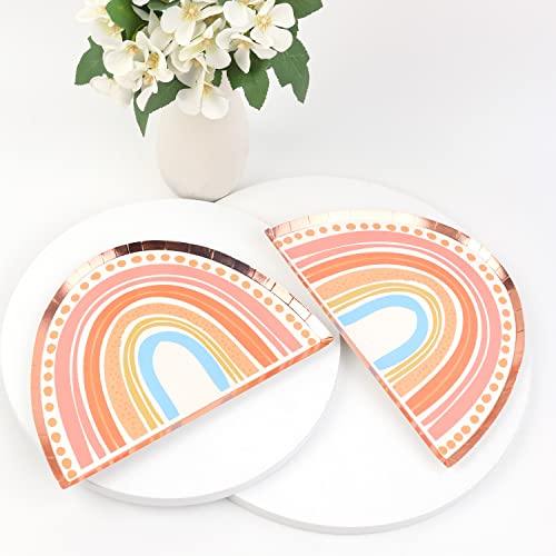 Crazy Night Rainbow Paper Plates - 30 Pack,Happy Pastel Birthday Party Decorations, Cute Bachelorette Party, Cool Cake Plates, Unicorn Bday #TOP4