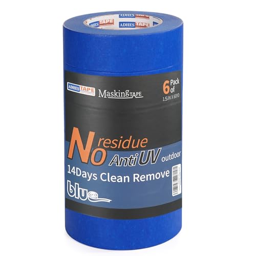 Ruban de masquage bleu anti-UV ADHES pour des lignes de peinture nettes 6 pcs