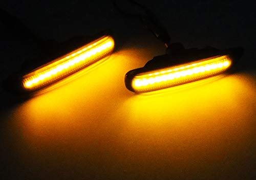 RZG 2 intermitentes laterales negros LED intermitentes para 98 – 02 E46 3 unidades trifáltico Coupe delante de LCI 01-04 E46 Hatchback