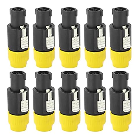 Niiyen Audio-Lautsprecheranschluss, 10 Stück C-nl4fc Audio-Lautsprecheranschluss Wasserdichter 4 Pin Speakon-Stecker Kabelanschluss Cover