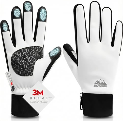 Image of Bruvoalon Winter Gloves for Women & Men, 3M Thermal Insulation, Lycra Fabric, Touchscreen, Anti-Slip