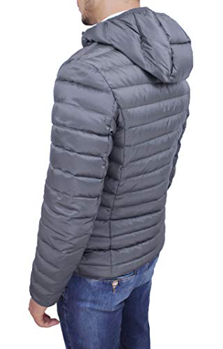 Doudoune homme d'hiver slim fit veste matelassée décontractée manteau chaud à capuche