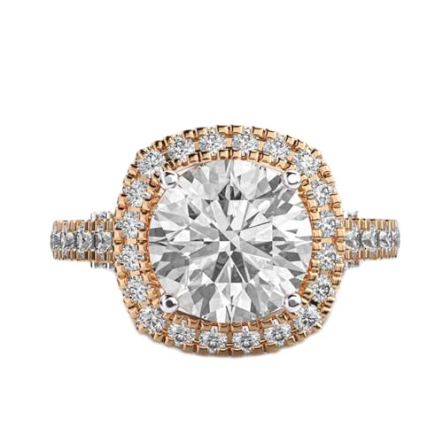 Bague moissanite en argent 925 plaqué or : l'éclat durable sans ternir