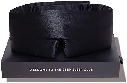 DROWSY Silk Sleep Mask. Face-Hugging, Padded Silk Cocoon for Luxury Sleep in Total Darkness. (Black Jade)