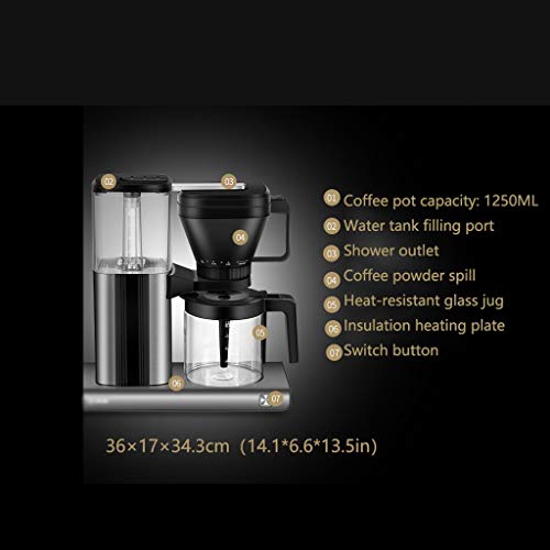 FDQ Máquinas de café expreso Inicio Pequeña Máquina de Café Semi Automática Mini Espresso Cafetera Cafetera Acero… - Imagen 3