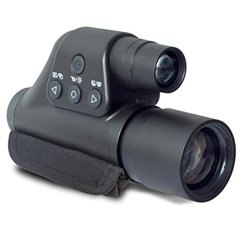 Night Owl Optics Night Scope, 3-Power Night Vision Monocular Camera For Image, Video Capture, 3X Magnification 6X Digital Zoom, Powerful Infrared Illuminator, Black #TOP2