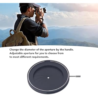 Vikye Adjustable Iris Aperture Diaphragm from 2 to 50 mm, Improved Image Quality, Wide Application, Compact, Aluminum Alloy, 16 Blade Design