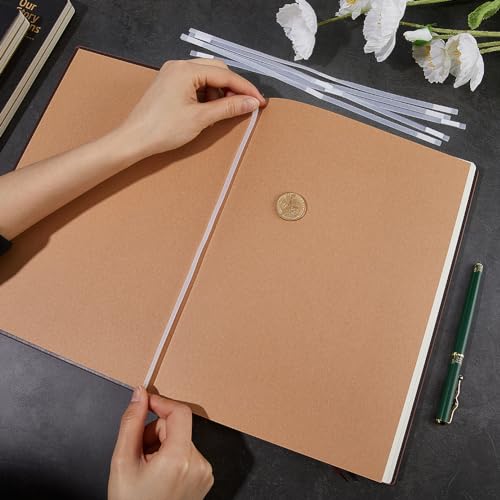 Image of CRASPIRE 50Pcs Thermal Glue Strips for Books Repair Bookbinding Mesh Backing EVA Hot Melt Adhesive Three Point Positioning Office Documents Paper Paperback for Pictures Crafts Albums
