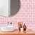 WalDecoo Subway Tile Peel and Stick Backsplash Tile, 10-Sheet Premium Self Adhesive Tiles for Kitchen, Stronger Upgrade Adhesive, Pink Stick on Backsplash for Kitchen and Bathroom(12" × 12").
