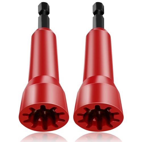 Image of Wire Twister Tool, Twist Wire Connector Socket, Driver with 1 /4 inch Chuck for electricians(2 Pack-red)