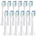 Produktbild 12pcs Ersatzbürsten Kompatibel mit Philips Sonicare elektrische Zahnbürste Aufsteckbürsten - Weiße Aufsätze