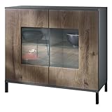 Design : Le design minimaliste du buffet est accentué par l'élégant corps en anthracite mat et la conception frontale en chêne ribbeck. Ou choisissez parmi de nombreuses autres combinaisons de couleurs pour trouver le design parfait.