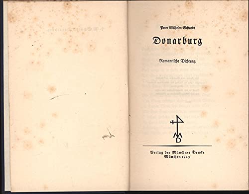 Donarburg. Romantische Dichtung.,