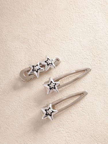 Pinzas para el pelo de estrella para sujetar mechones rebeldes sin tirones 7