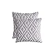 South Area Lot de 2 housses de coussin décoratives au toucher doux pour fauteuil salon Gris clair 45 x 45 cm